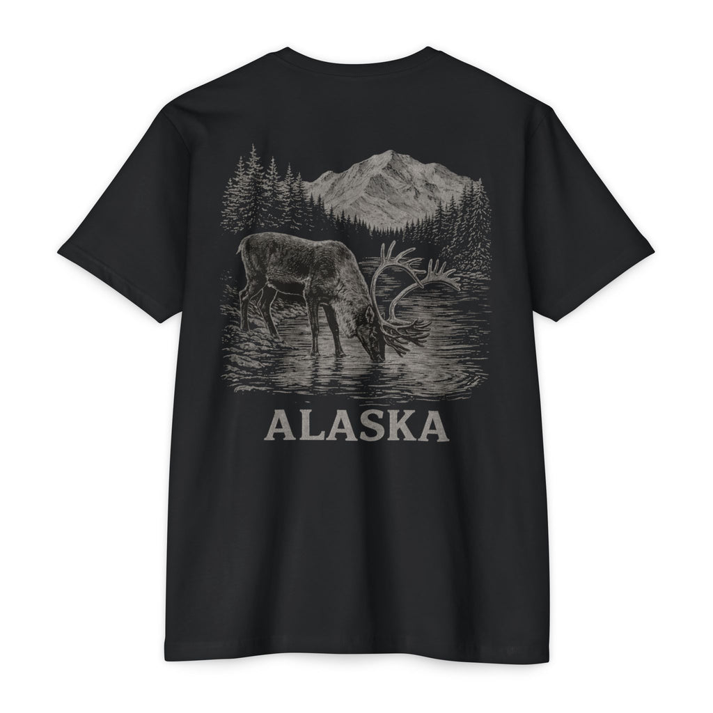 Alaskan Caribou River T-Shirt — Wildlife Scenic Tee