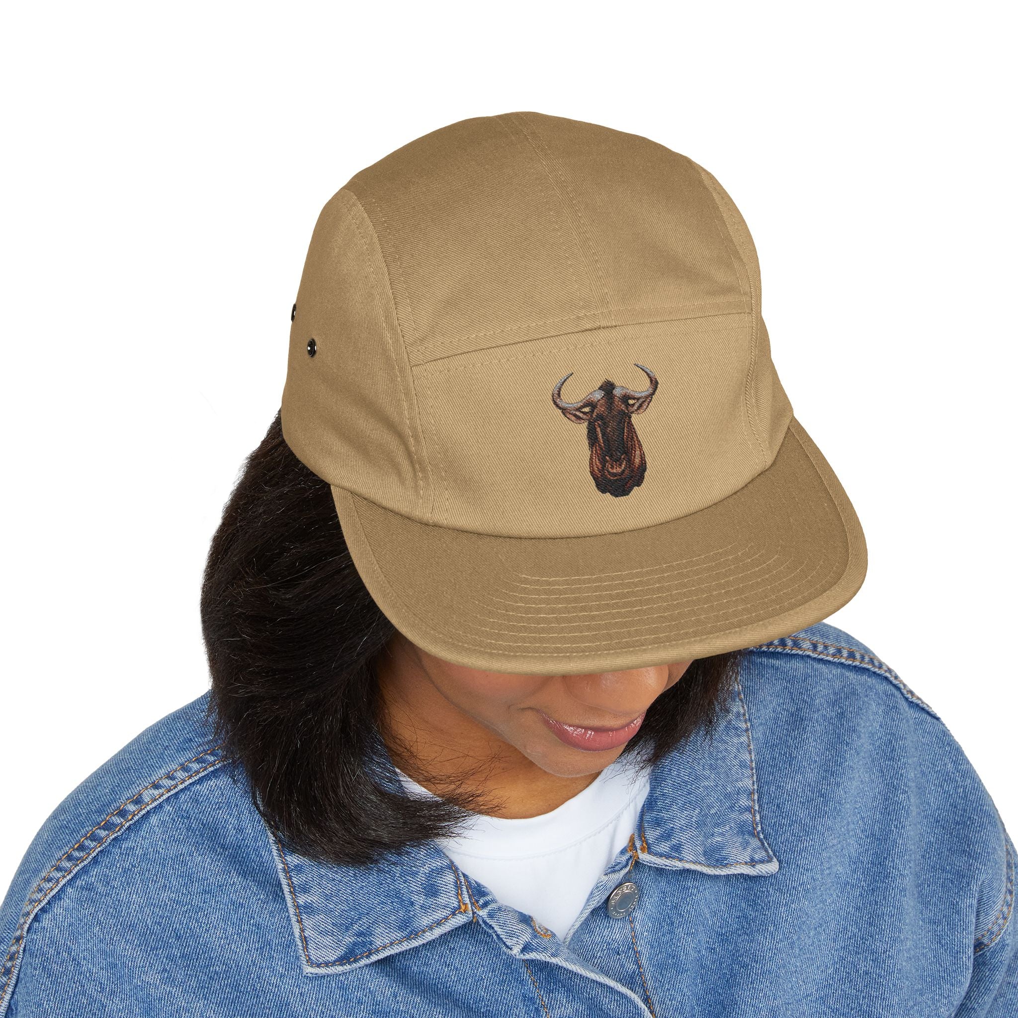 Wildebeest Embroidered 5-Panel Hat — "Embrace the Wilderness"