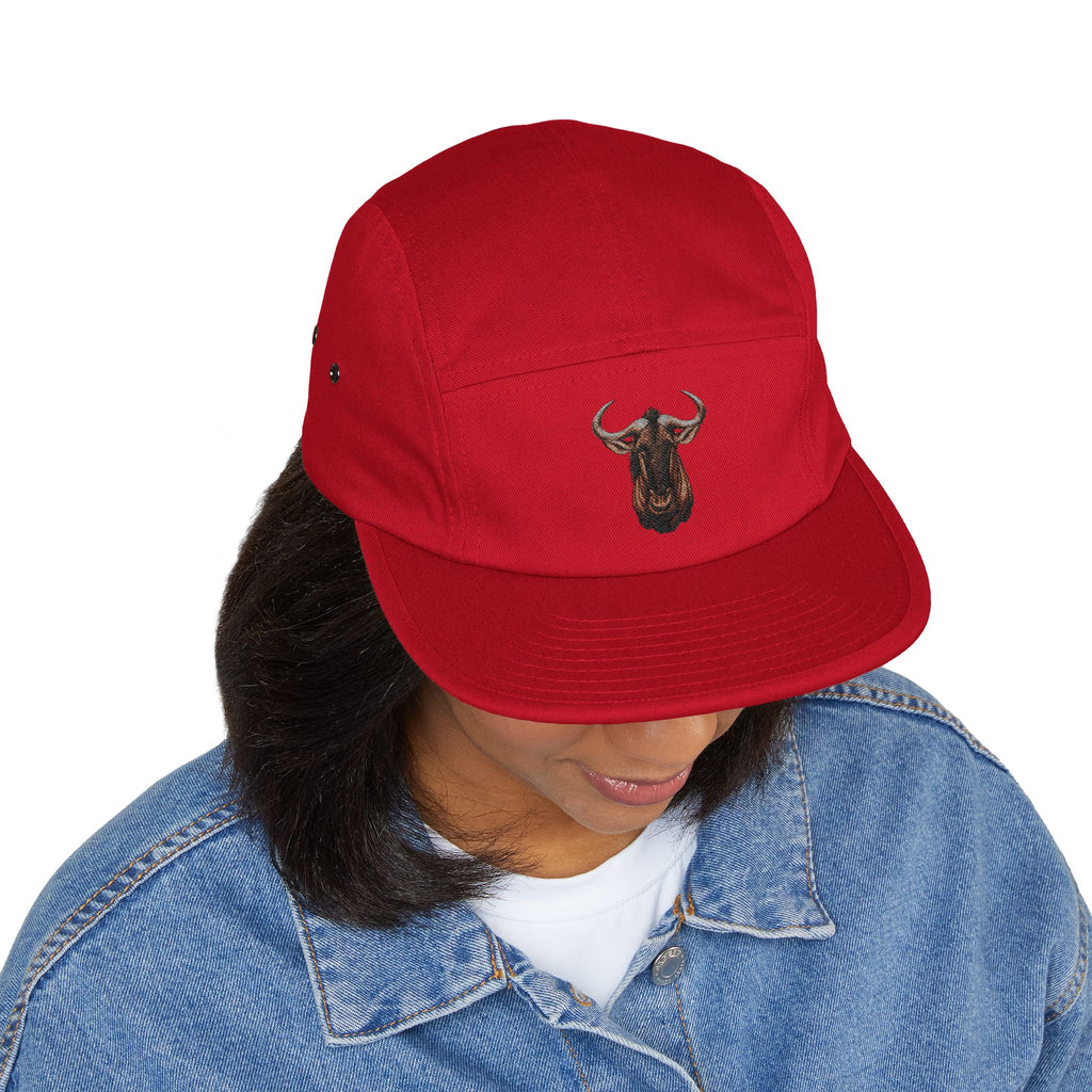 Wildebeest Embroidered 5-Panel Hat — "Embrace the Wilderness"