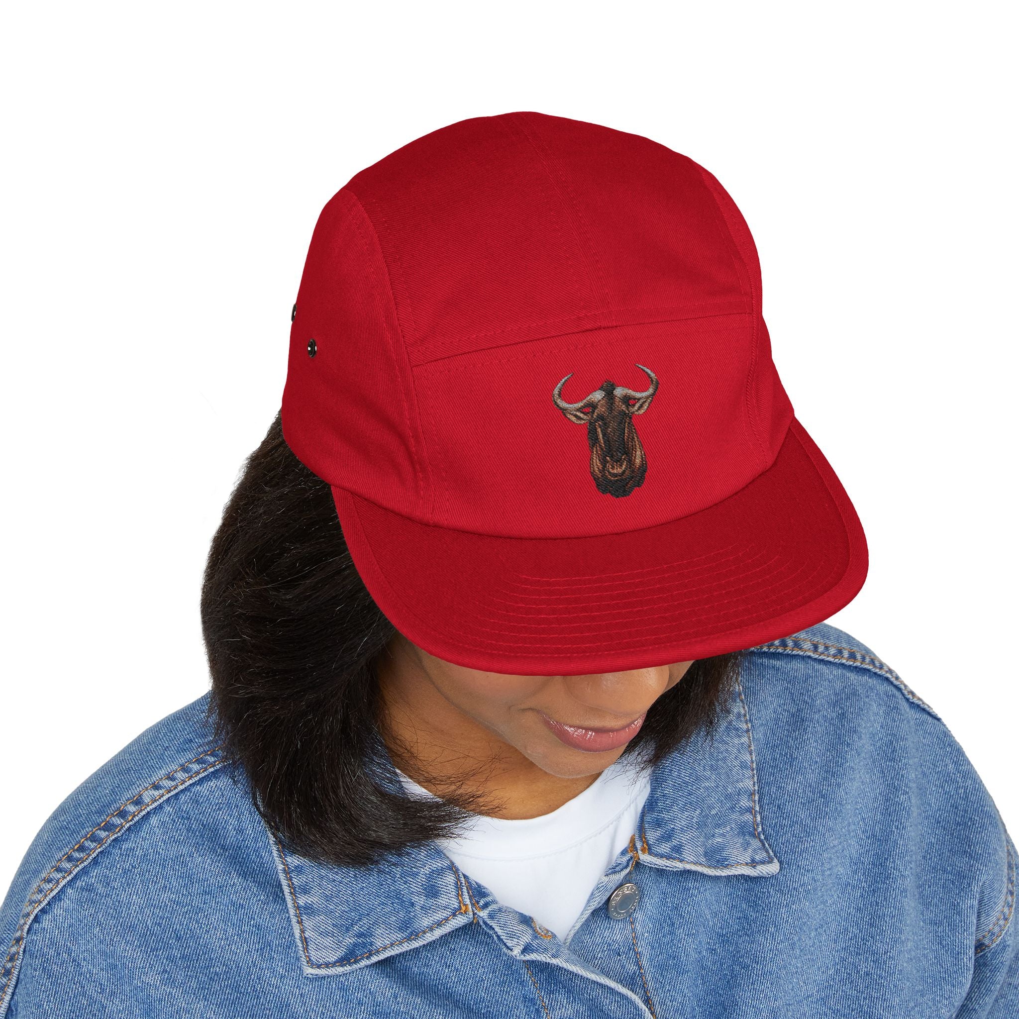 Wildebeest Embroidered 5-Panel Hat — "Embrace the Wilderness"