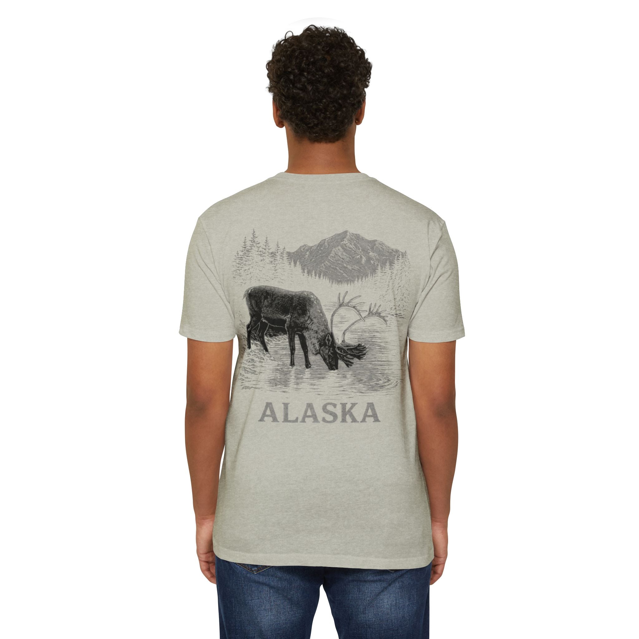 Alaskan Caribou River T-Shirt — Wildlife Scenic Tee