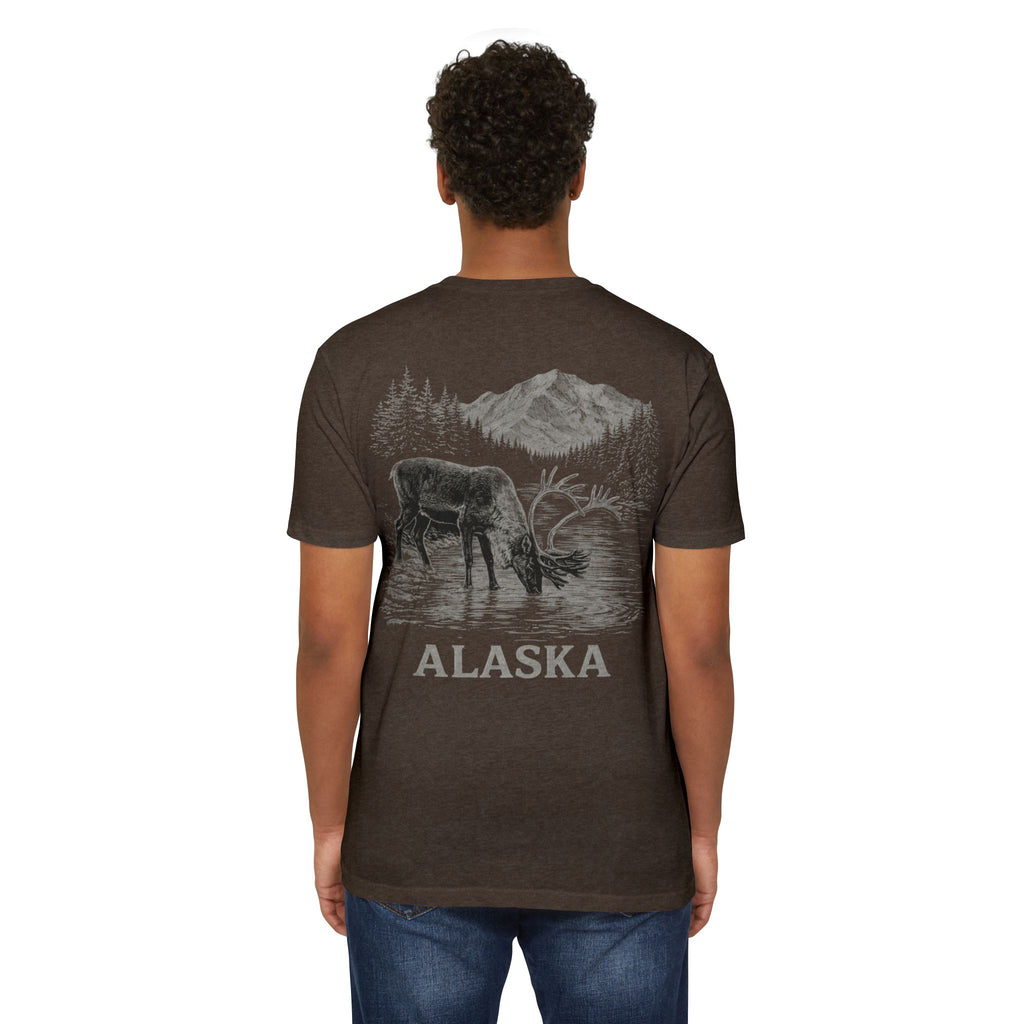 Alaskan Caribou River T-Shirt — Wildlife Scenic Tee