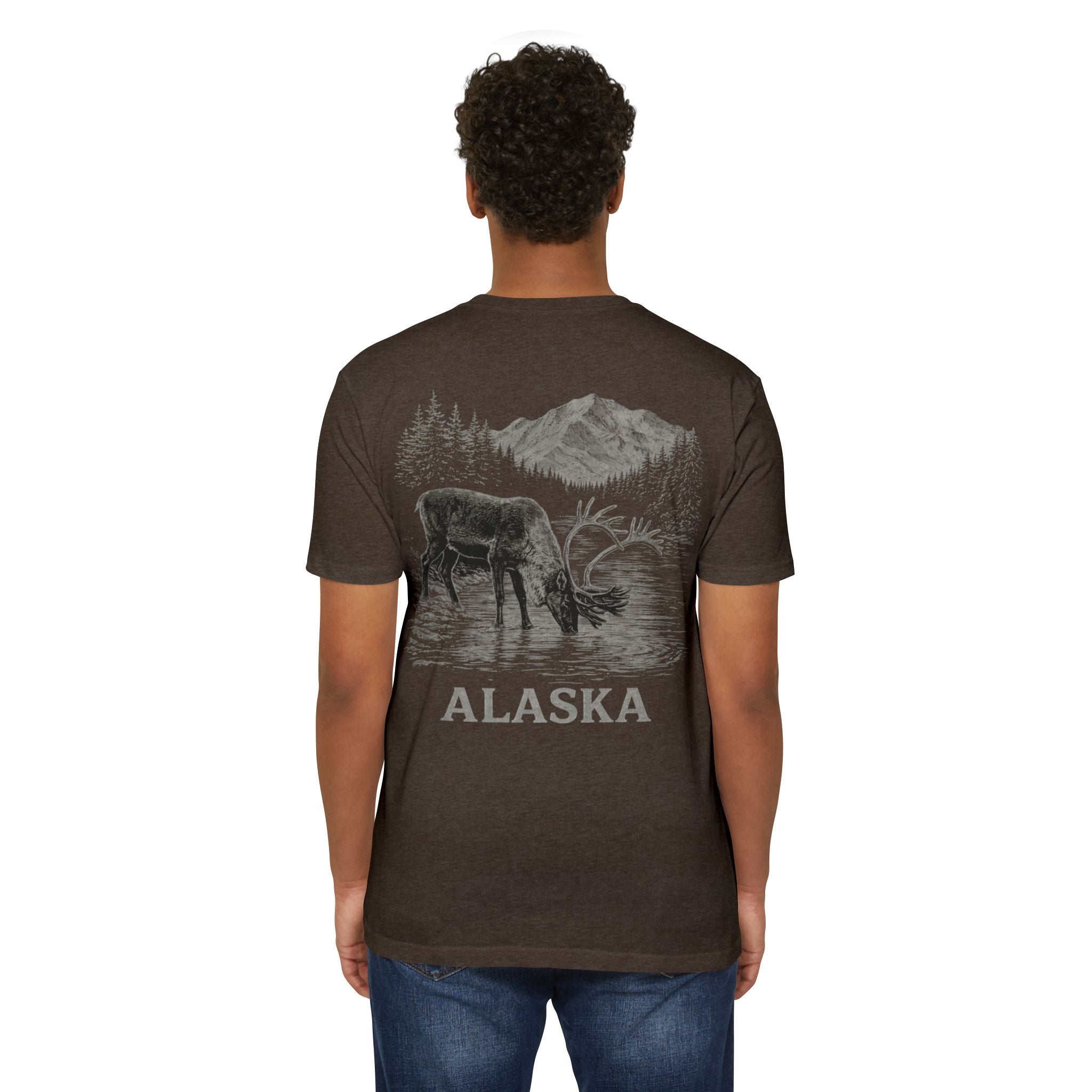 Alaskan Caribou River T-Shirt — Wildlife Scenic Tee