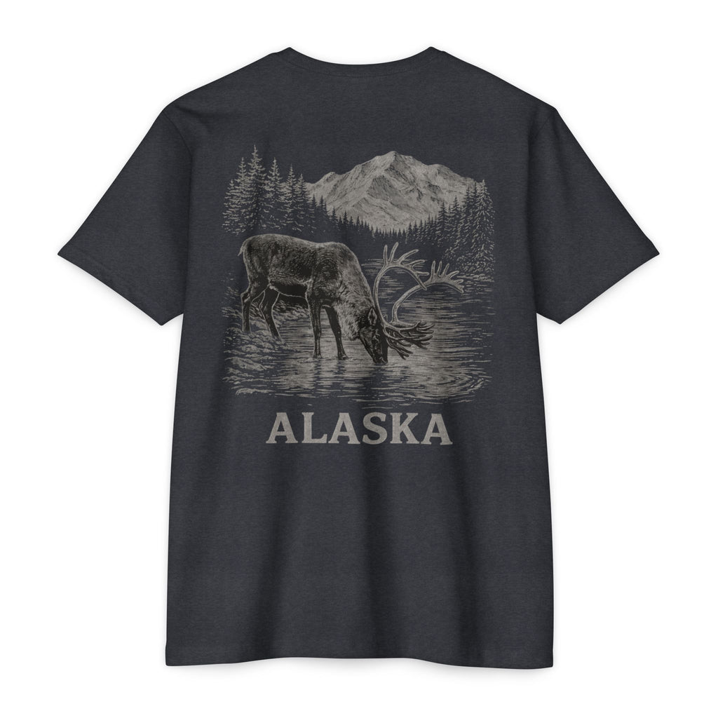 Alaskan Caribou River T-Shirt — Wildlife Scenic Tee