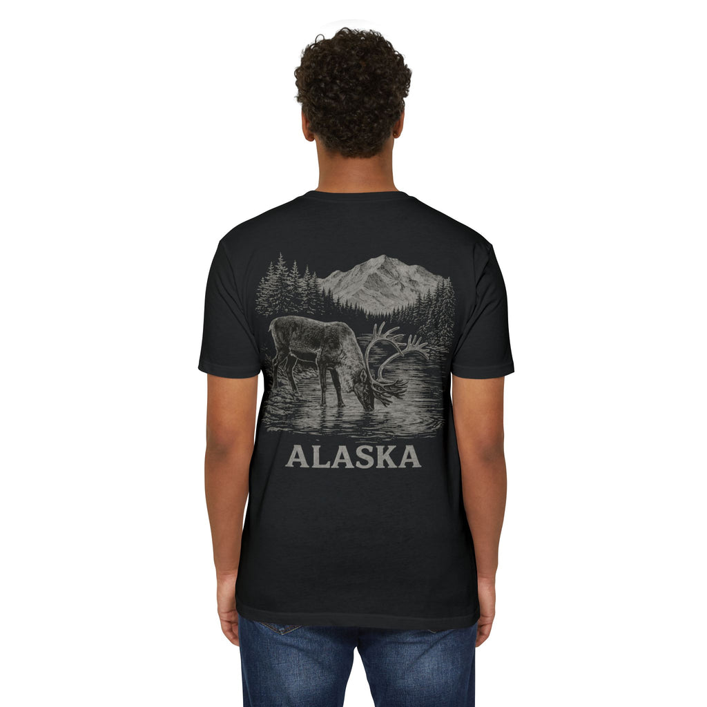 Alaskan Caribou River T-Shirt — Wildlife Scenic Tee