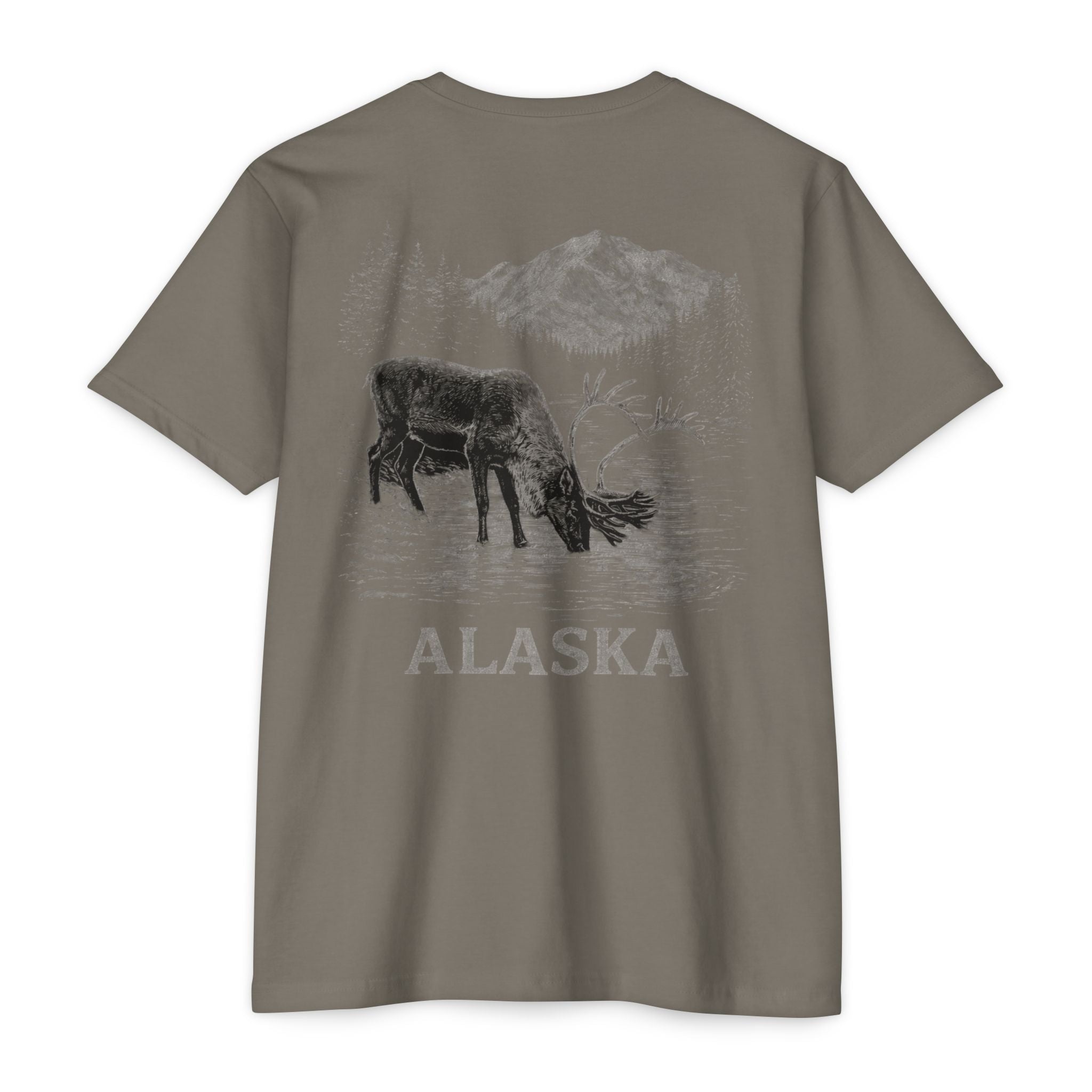 Alaskan Caribou River T-Shirt — Wildlife Scenic Tee