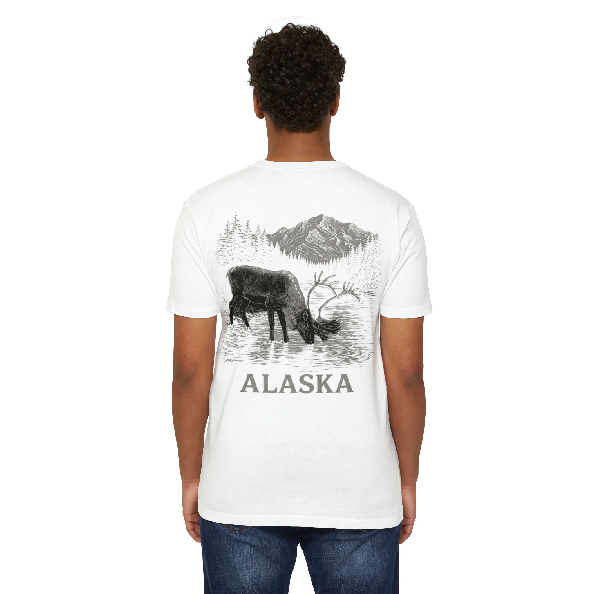 Alaskan Caribou River T-Shirt — Wildlife Scenic Tee