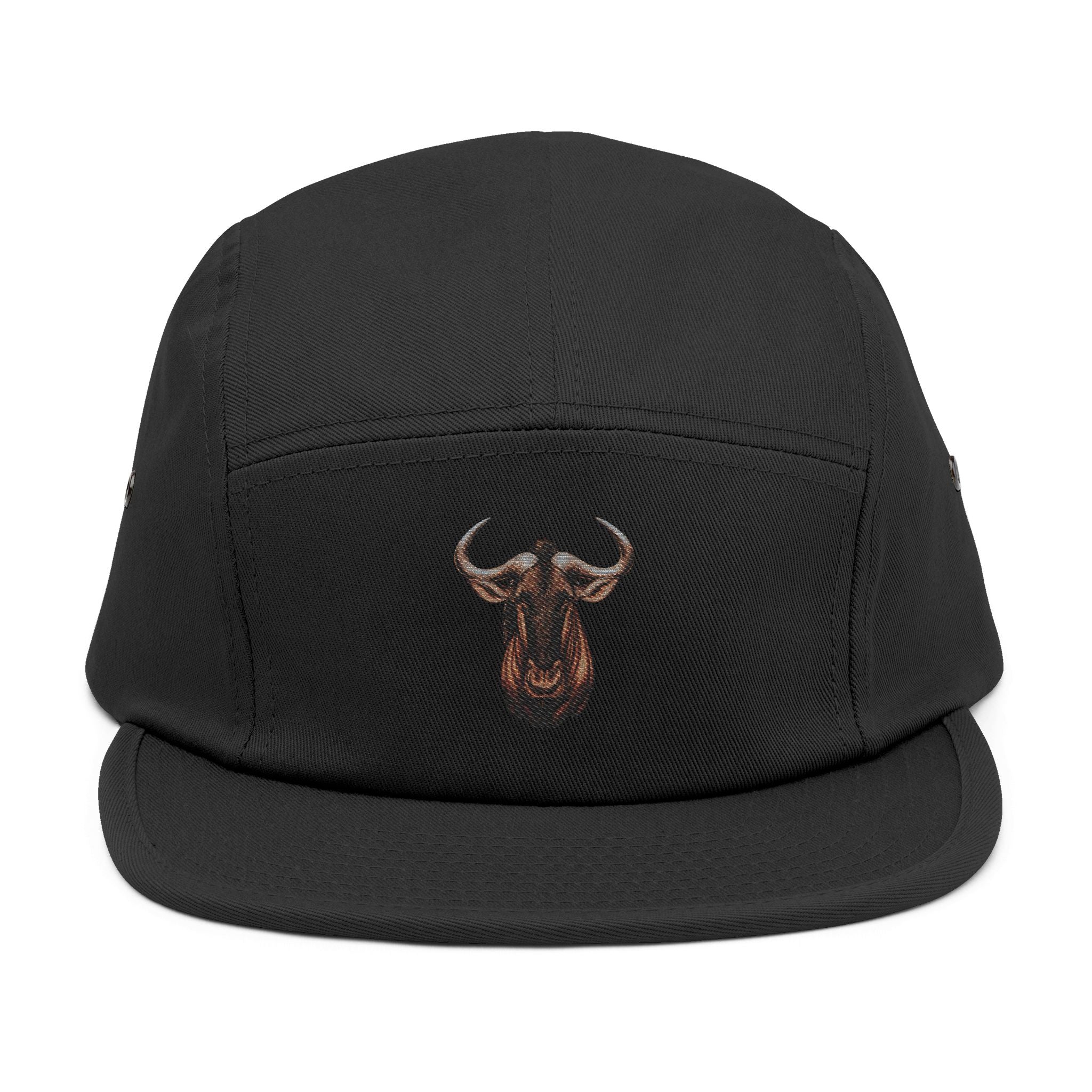 Wildebeest Embroidered 5-Panel Hat — "Embrace the Wilderness"