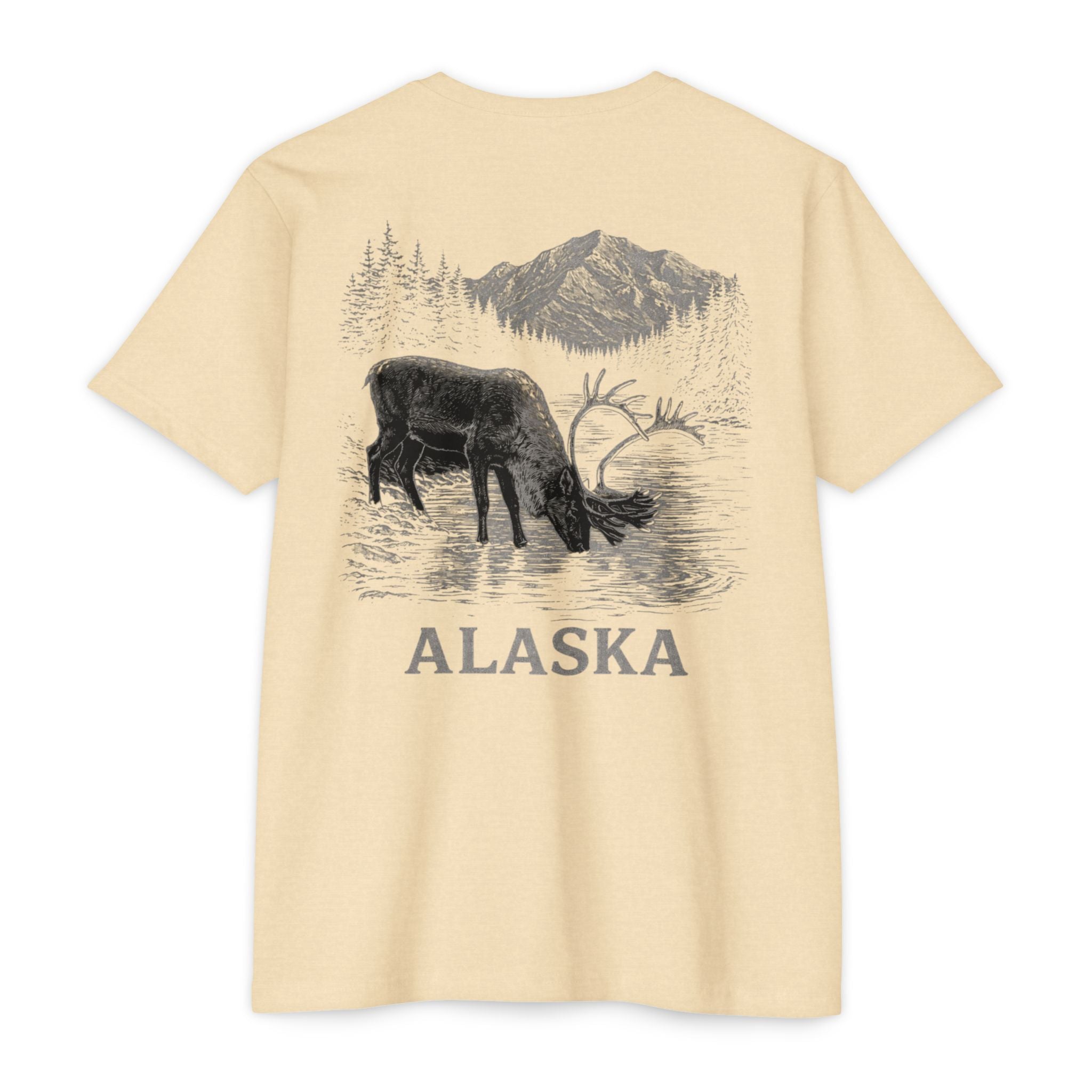 Alaskan Caribou River T-Shirt — Wildlife Scenic Tee
