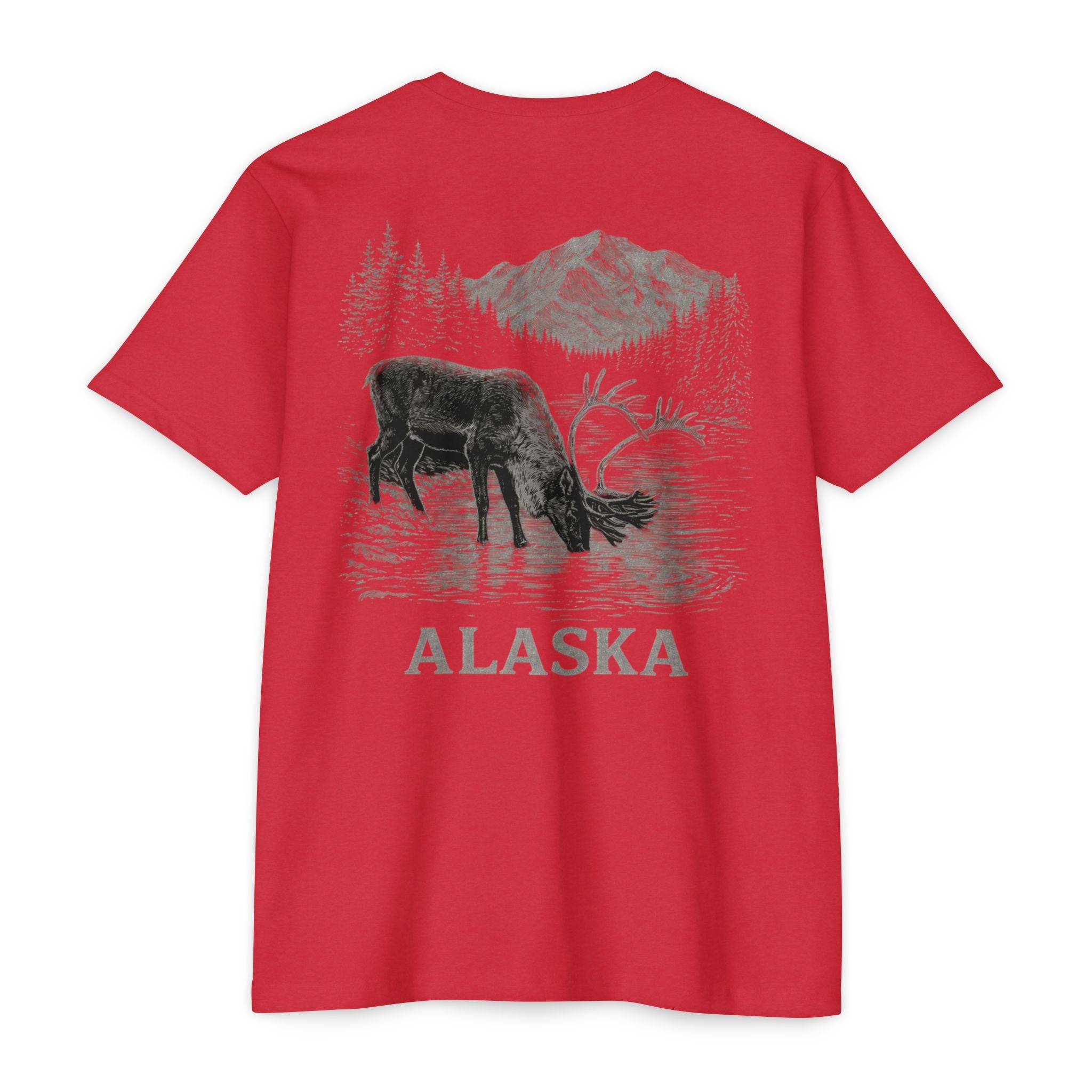 Alaskan Caribou River T-Shirt — Wildlife Scenic Tee