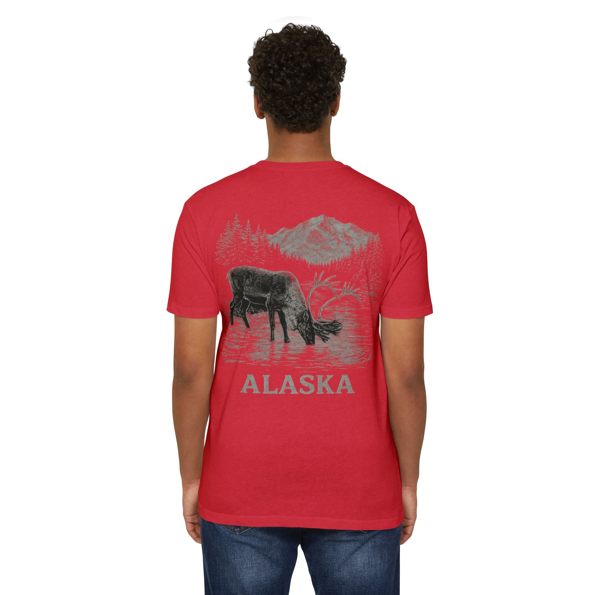 Alaskan Caribou River T-Shirt — Wildlife Scenic Tee