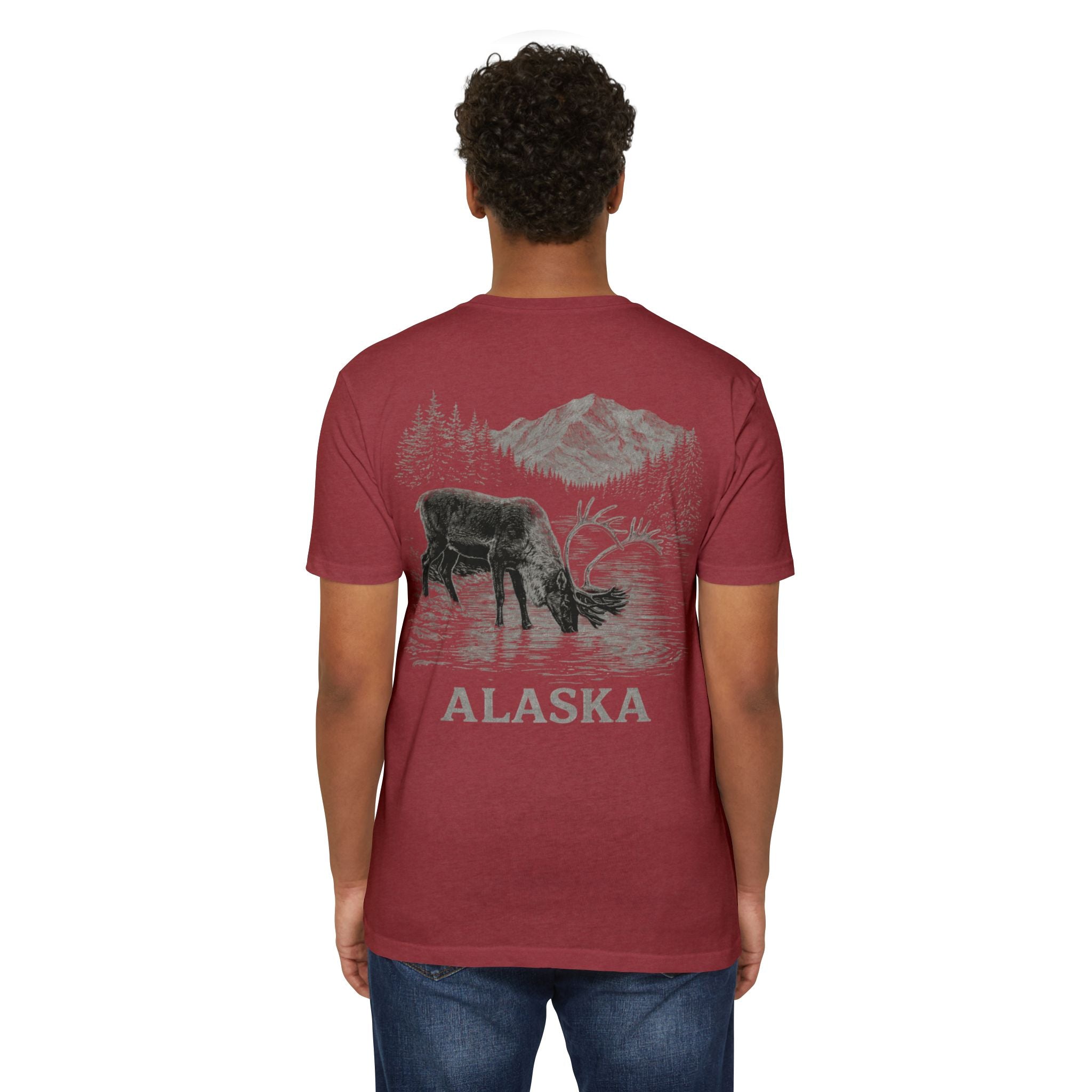 Alaskan Caribou River T-Shirt — Wildlife Scenic Tee