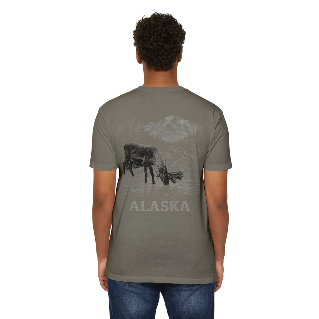 Alaskan Caribou River T-Shirt — Wildlife Scenic Tee