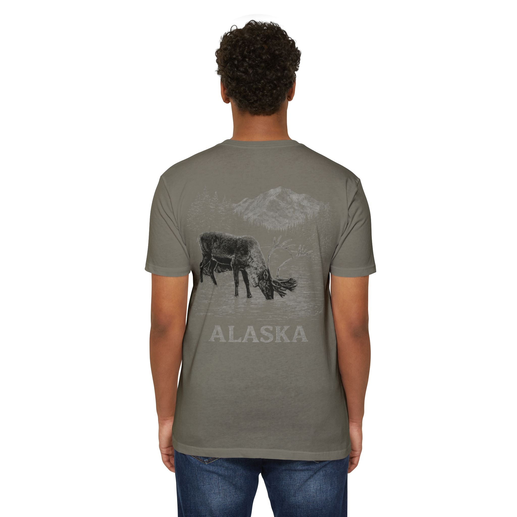 Alaskan Caribou River T-Shirt — Wildlife Scenic Tee