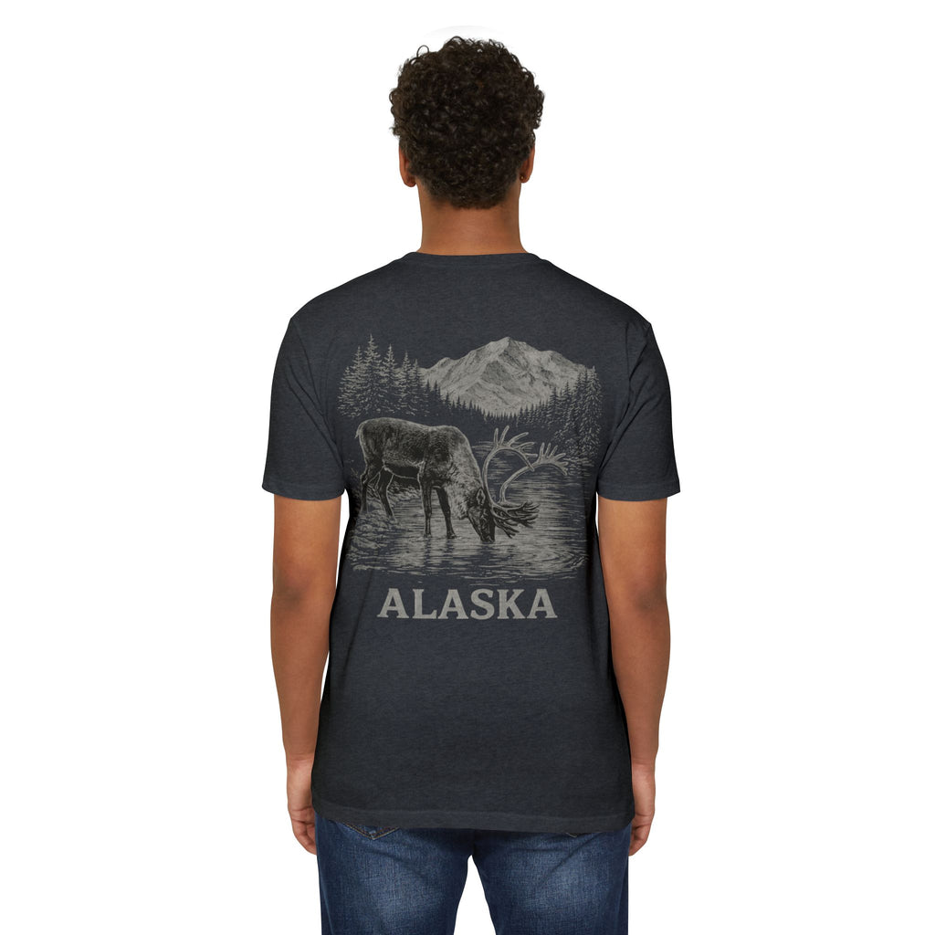 Alaskan Caribou River T-Shirt — Wildlife Scenic Tee