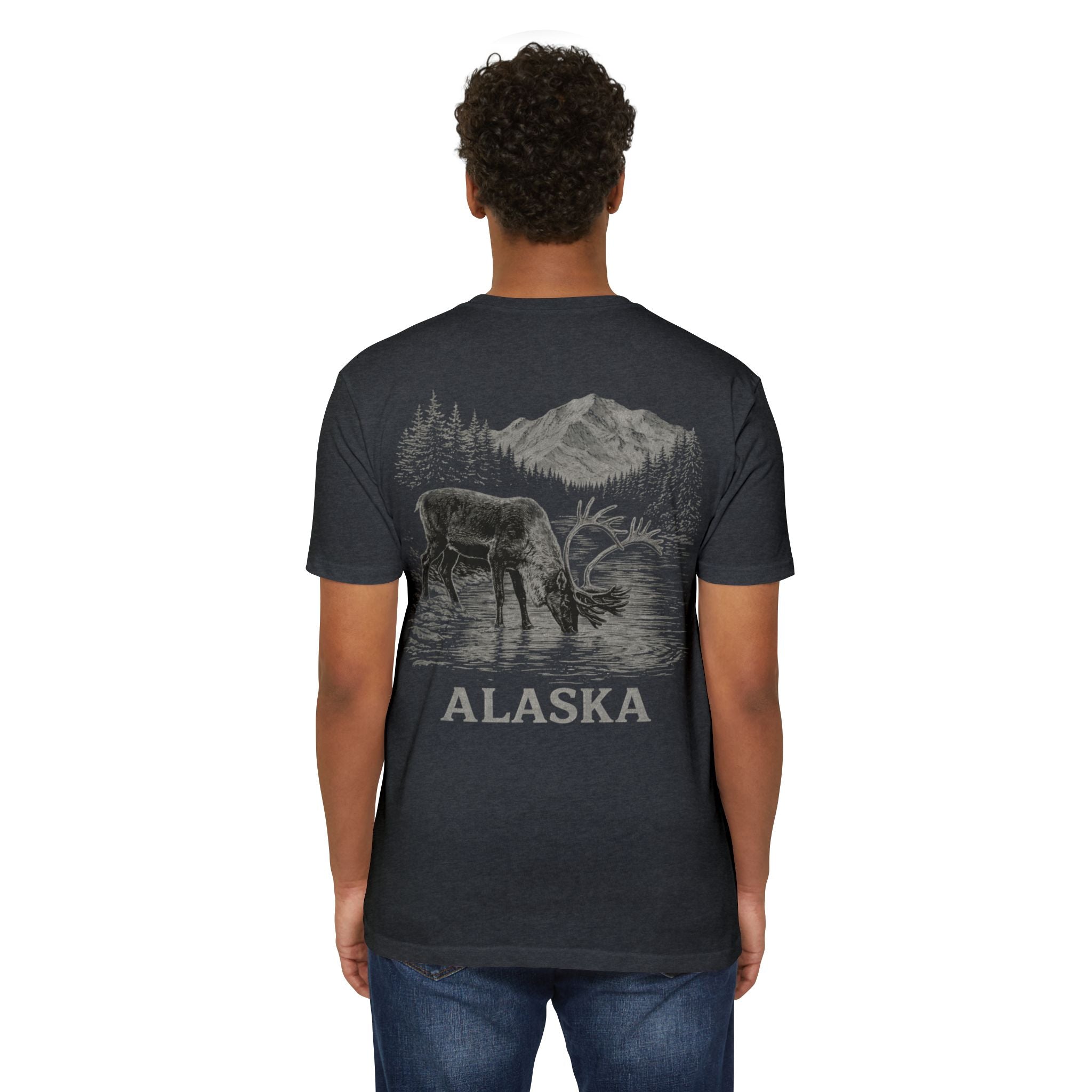 Alaskan Caribou River T-Shirt — Wildlife Scenic Tee