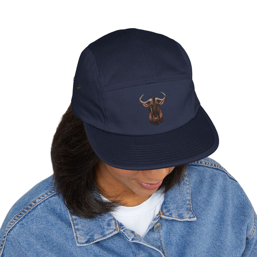 Wildebeest Embroidered 5-Panel Hat — "Embrace the Wilderness"