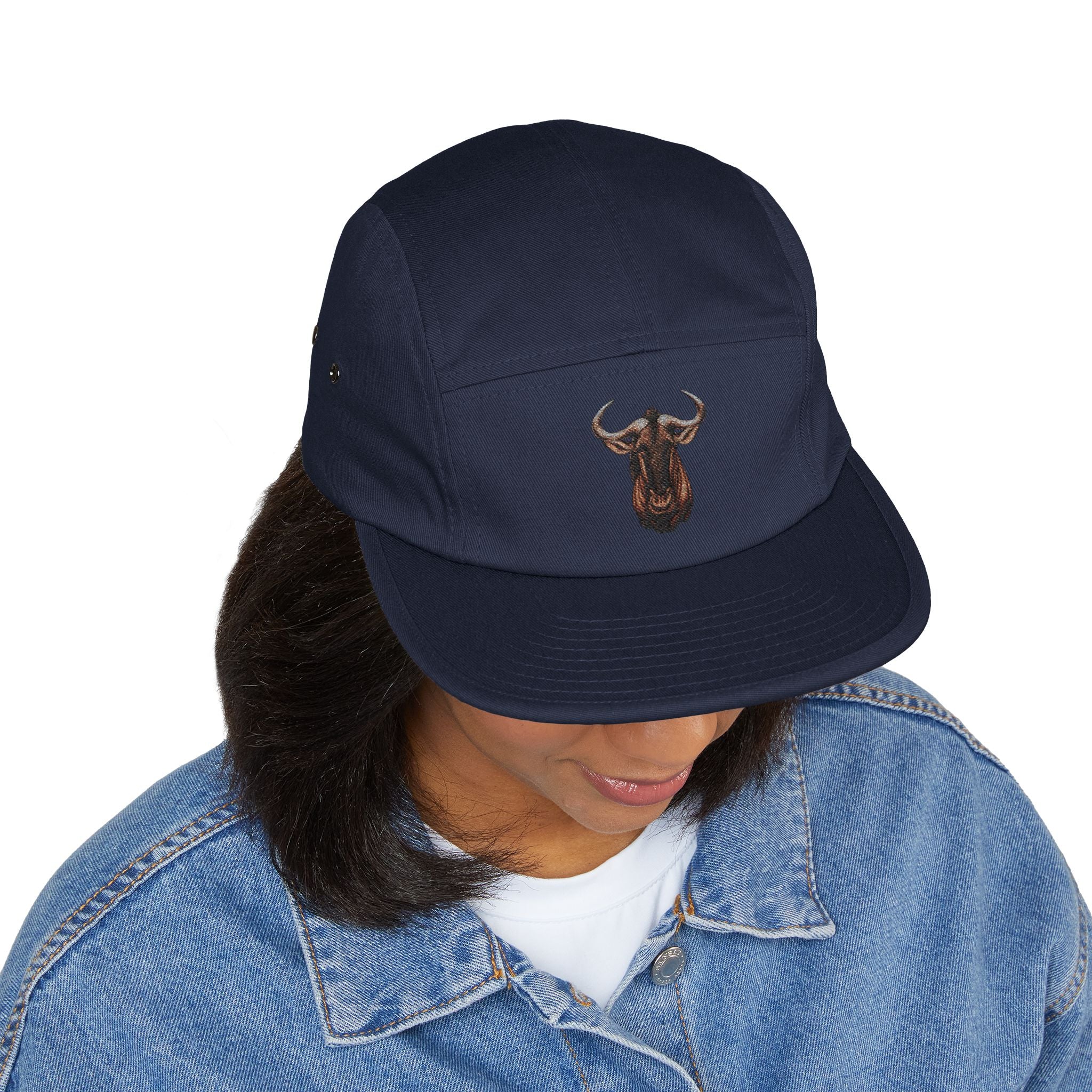 Wildebeest Embroidered 5-Panel Hat — "Embrace the Wilderness"