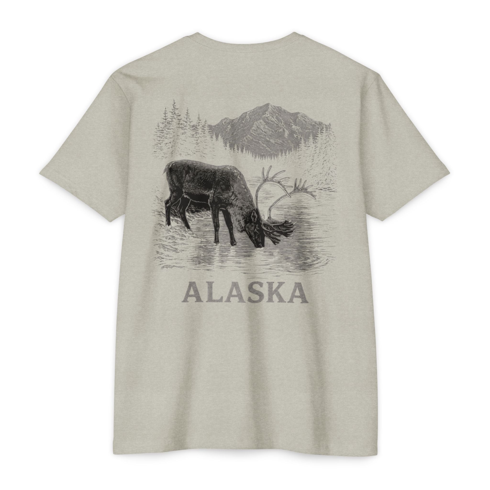 Alaskan Caribou River T-Shirt — Wildlife Scenic Tee