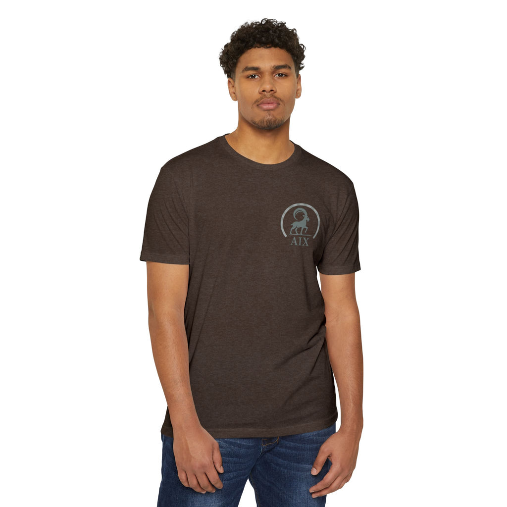 Deer Sunset Graphic T-Shirt — Texas Buck Hunting Scene (AIX)