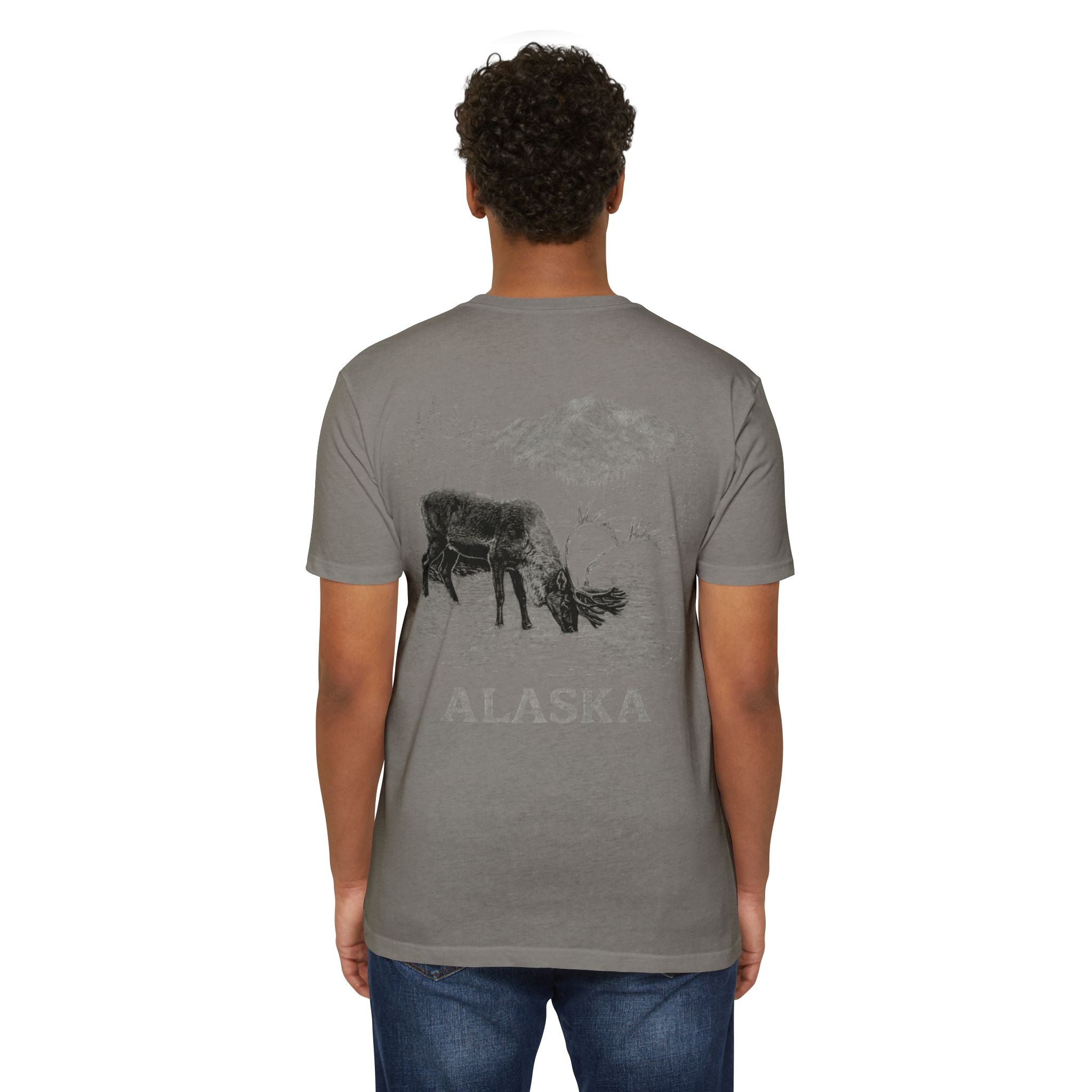 Alaskan Caribou River T-Shirt — Wildlife Scenic Tee