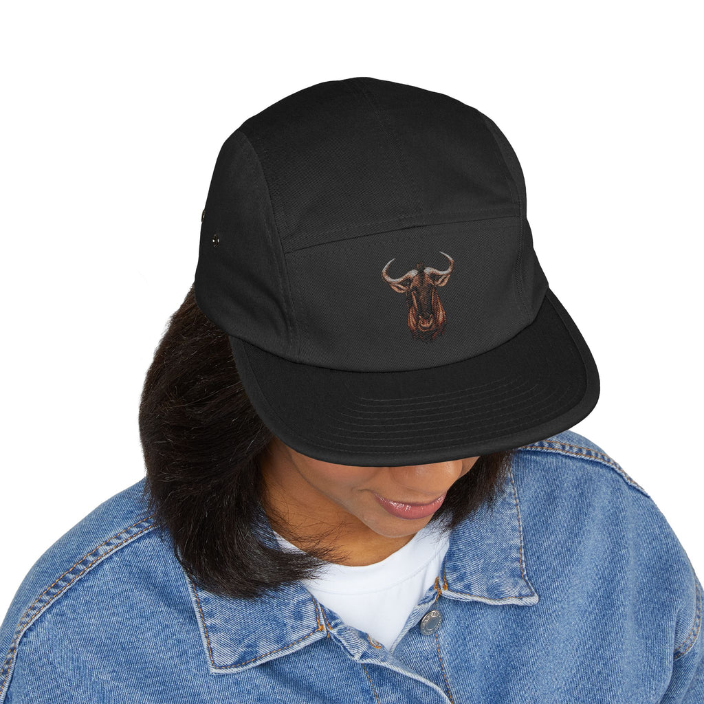 Wildebeest Embroidered 5-Panel Hat — "Embrace the Wilderness"