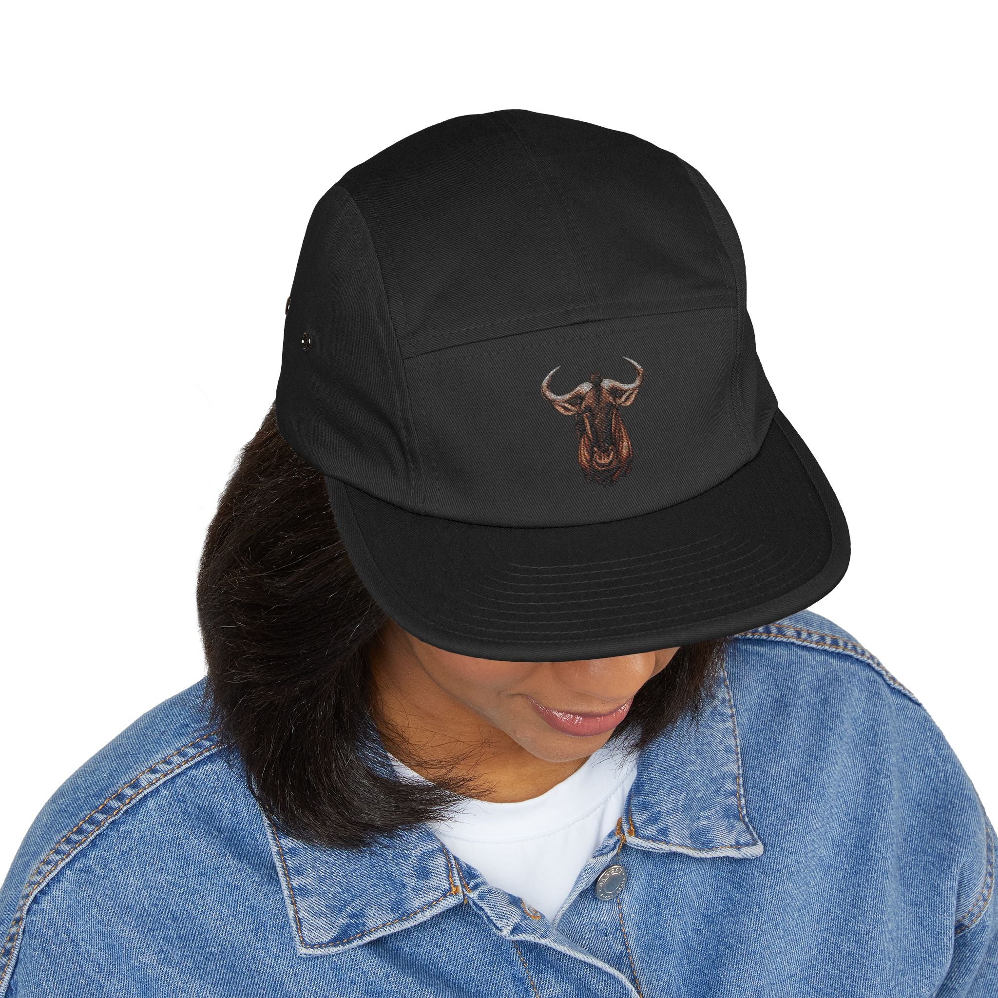 Wildebeest Embroidered 5-Panel Hat — "Embrace the Wilderness"