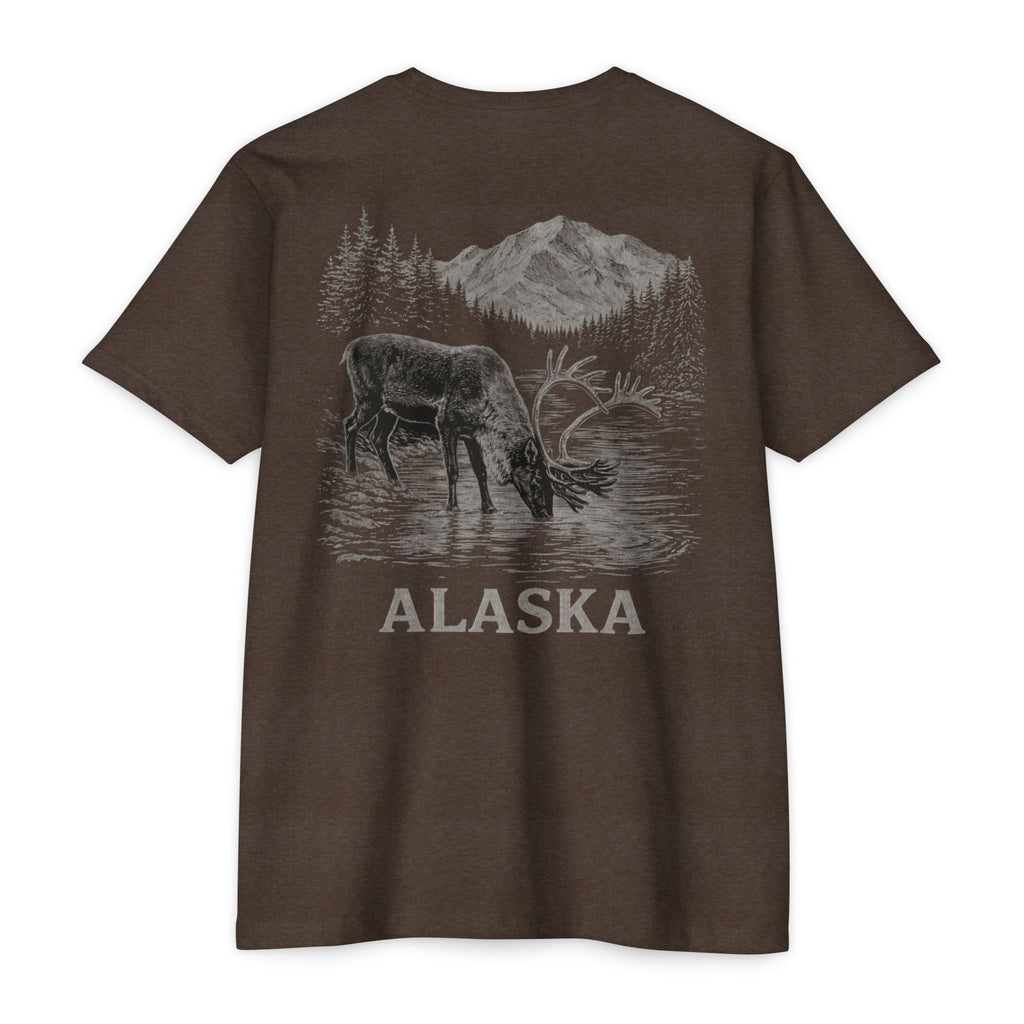 Alaskan Caribou River T-Shirt — Wildlife Scenic Tee