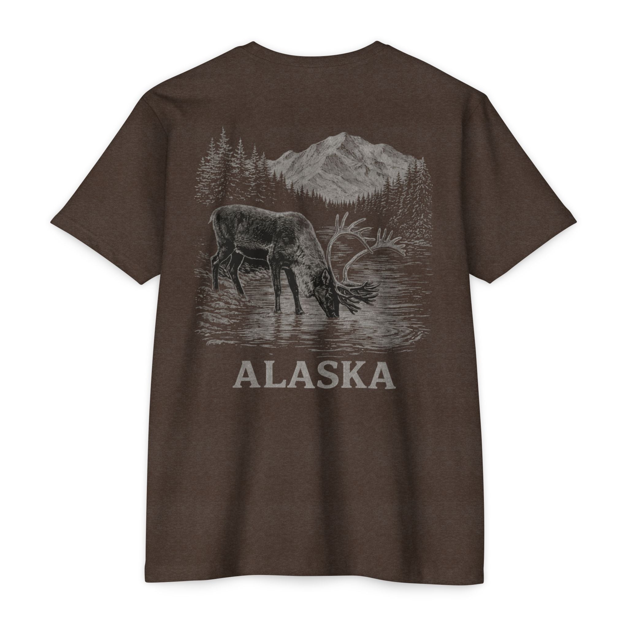 Alaskan Caribou River T-Shirt — Wildlife Scenic Tee