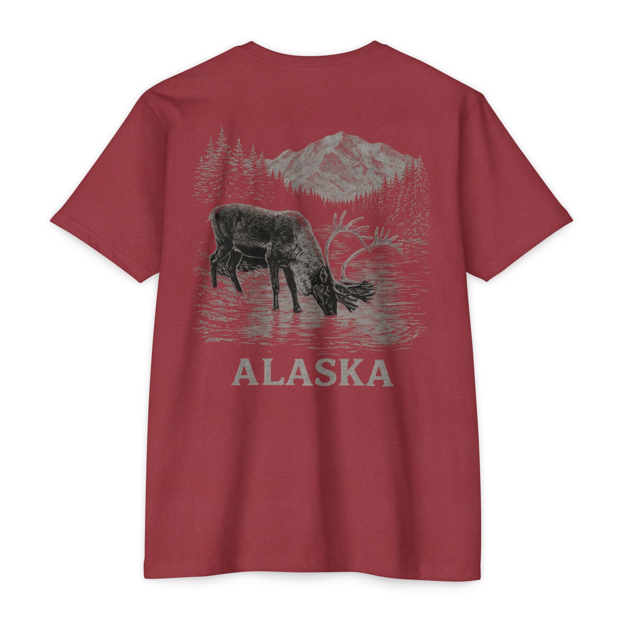 Alaskan Caribou River T-Shirt — Wildlife Scenic Tee