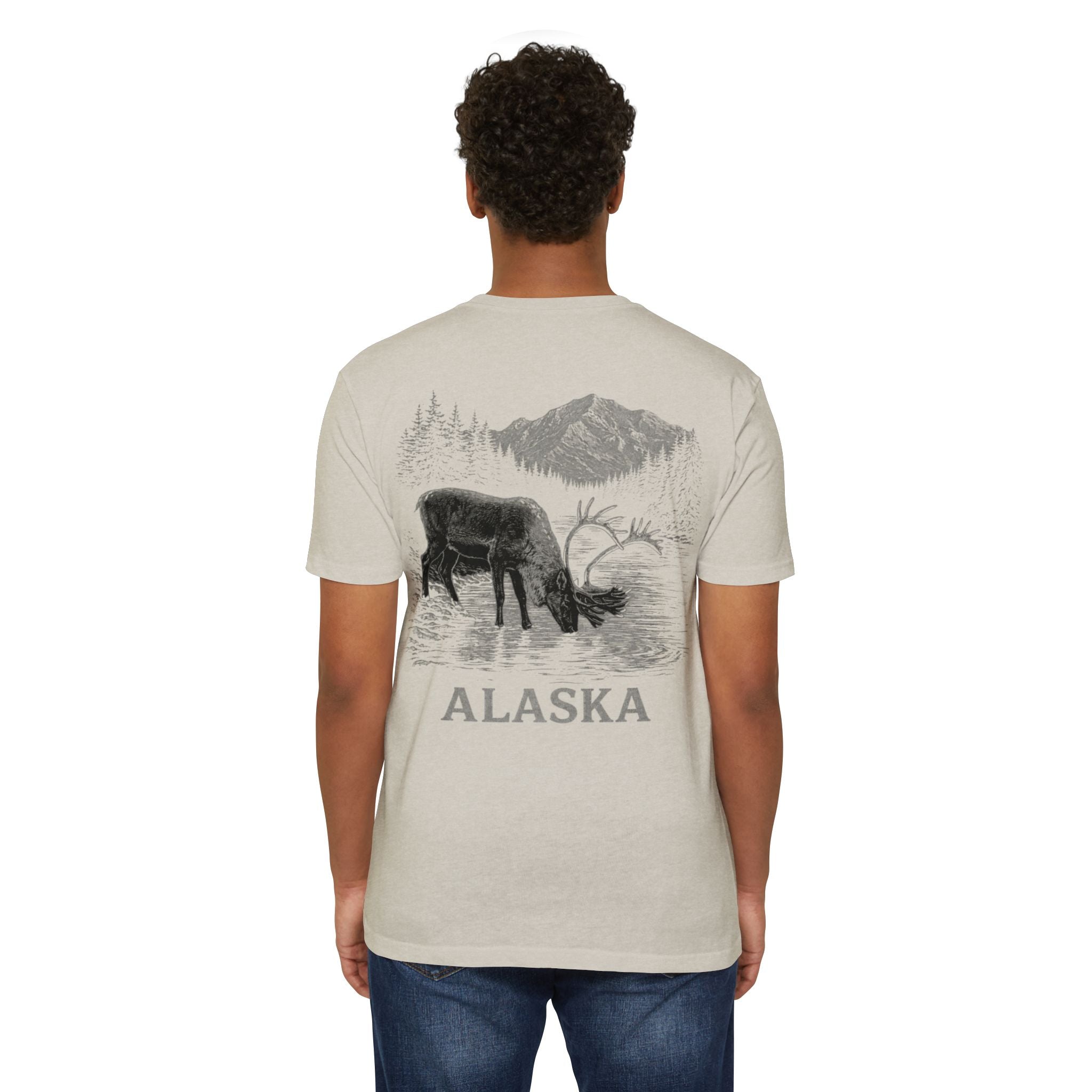 Alaskan Caribou River T-Shirt — Wildlife Scenic Tee