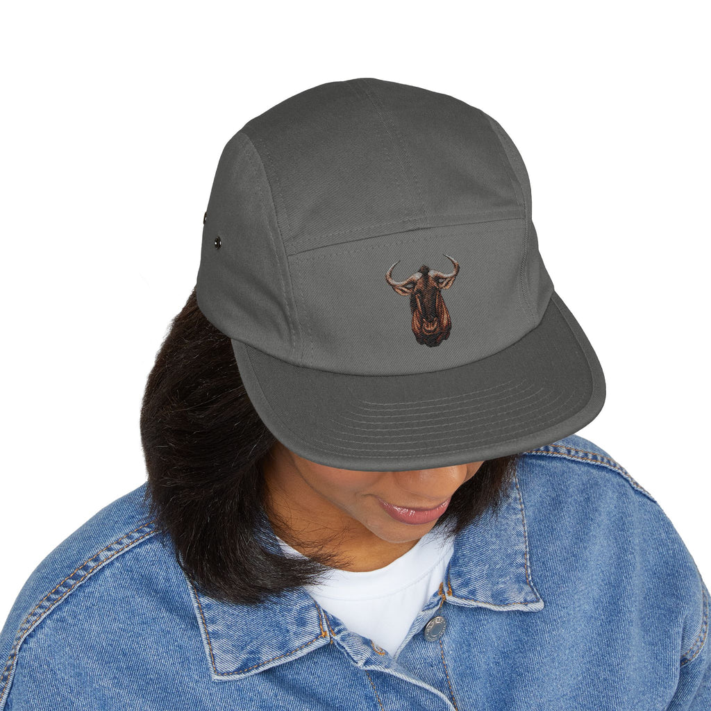 Wildebeest Embroidered 5-Panel Hat — "Embrace the Wilderness"