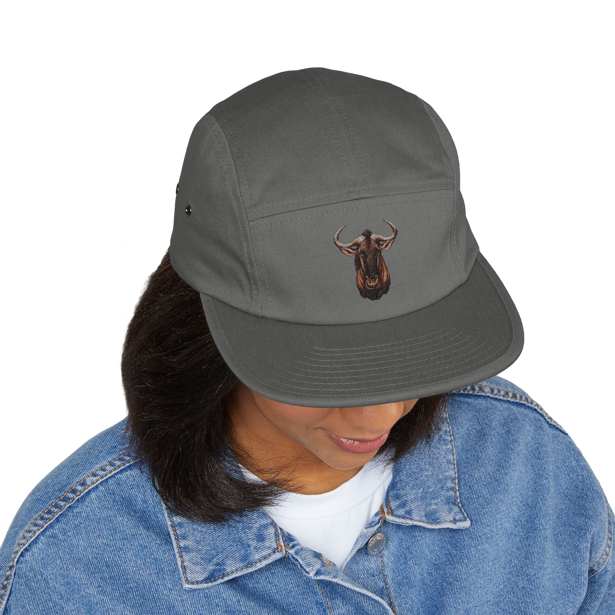 Wildebeest Embroidered 5-Panel Hat — "Embrace the Wilderness"
